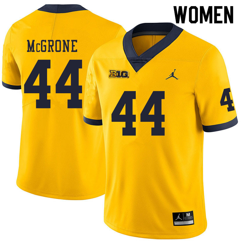 Women #44 Cameron McGrone Michigan Wolverines College Football Jerseys Sale-Yellow